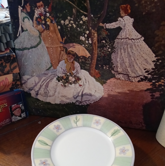 🍰🍛Good Housekeeping Water Colors “Blush”Stoneware salad plates,Set of 3 🛍 - Picture 5 of 9